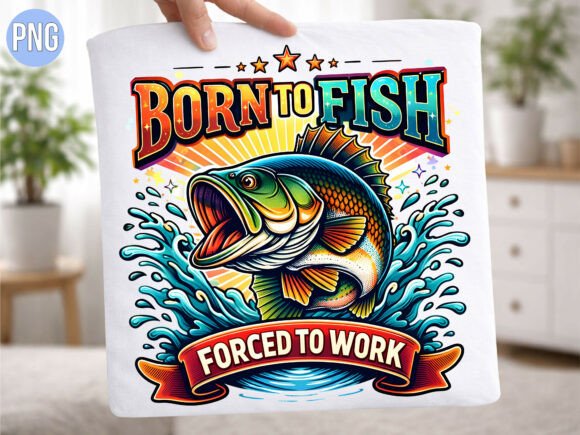 Born to Fish Forced PNG Shirt Design Guide