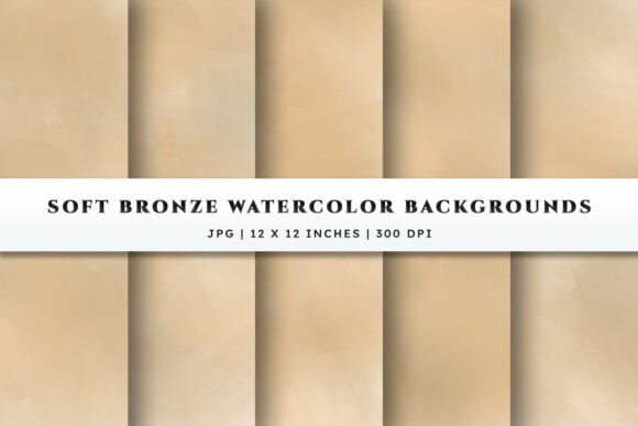 Elevating Digital Design with Soft Bronze Watercolor Backgrounds