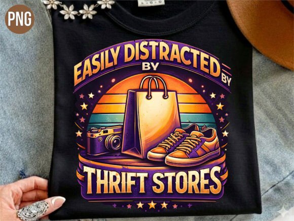 Embracing Nostalgia: The Creative Power of Distracted by Thrift Stores Retro PNG