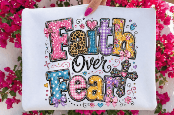 Faith Over Fear PNG T-Shirt Design: Integrating High-Quality Sublimation Assets into Your Creative Workflow