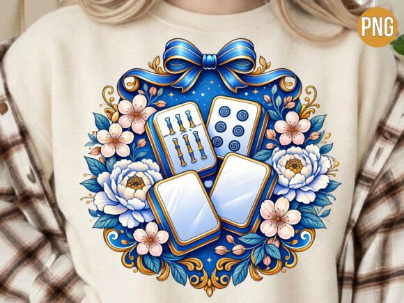 Integrating the Blue Floral Dominoes Game Night PNG into Your Creative Workflow