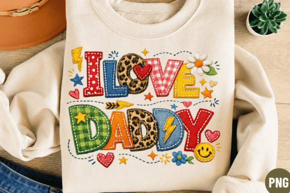 Love Daddy Retro Colorful Png T-shirt: A Versatile Design for Modern Creators