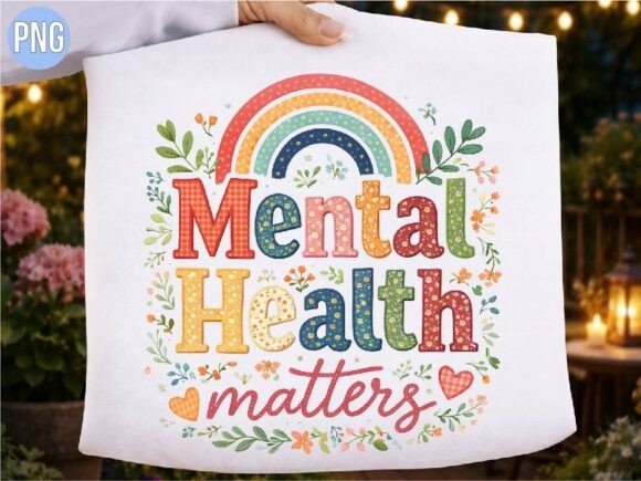 Retro Mental Health Matters PNG Design