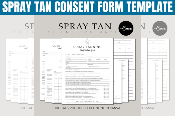 Spray Tan Consent Client Forms Bundle