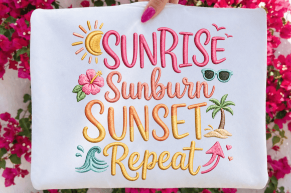 Sunrise Sunburn Sunset Repeat PNG Design
