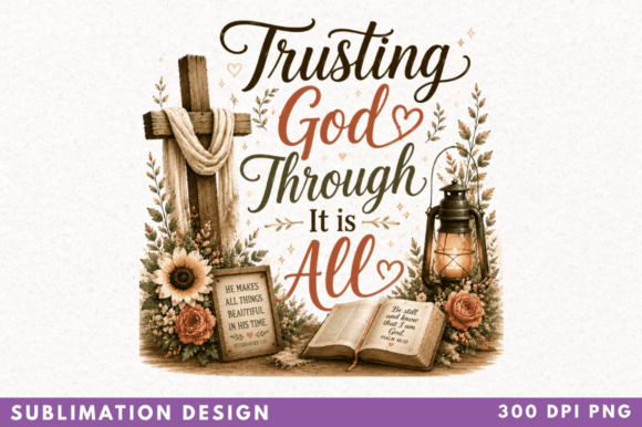 Trusting God Through It All: Elevating Faith-Based Sublimation Designs for Modern Creators