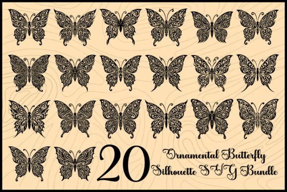 Unlocking Creative Potential: A Guide to the Ornamental Butterfly Silhouette SVG Bundle