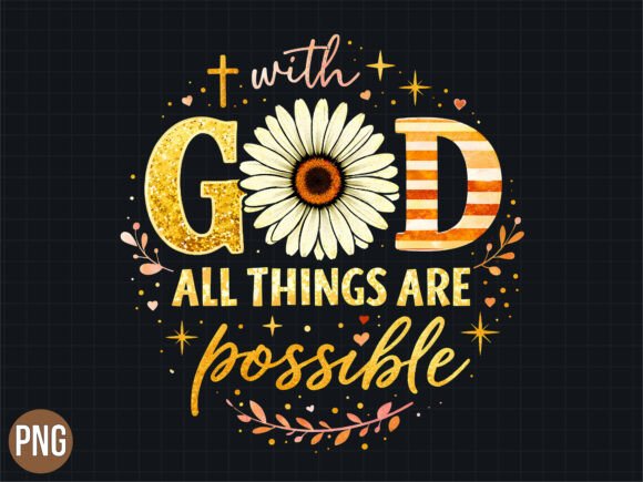 With God Things Possible Christian PNG